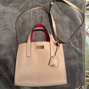 Light beige Kate spade bag with removable straps